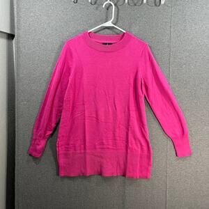 J Jason Wu Fine Gauge Tunic Sweater Raspberry Rose, X-Small